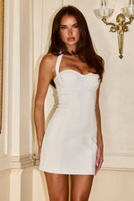 Load image into Gallery viewer, Jaynie Halter Mini Dress - White
