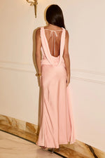 Load image into Gallery viewer, Elisandra Cowl Maxi Dress - Peach
