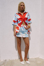 Load image into Gallery viewer, Alara Short Sleeve Shirt - Amoree Red
