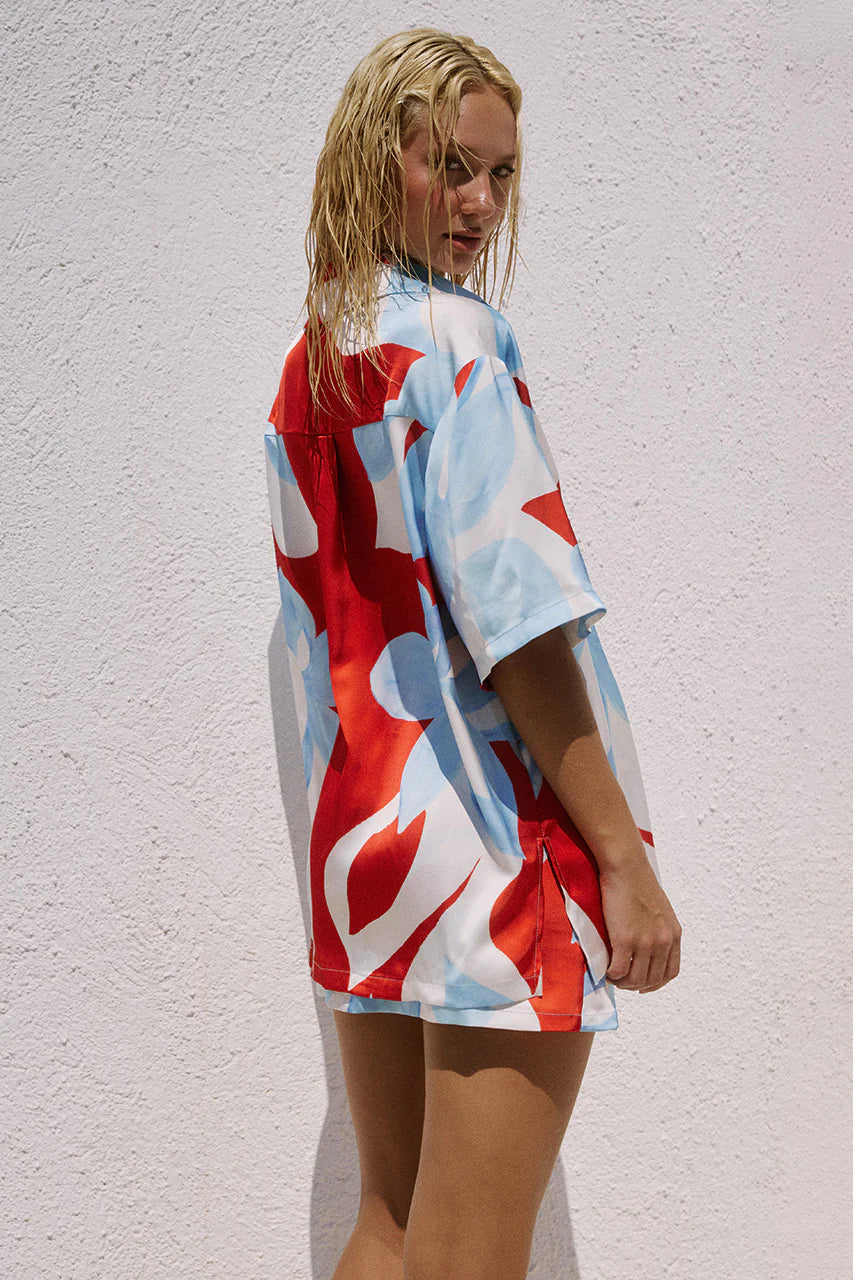 Alara Short Sleeve Shirt - Amoree Red