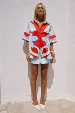 Load image into Gallery viewer, Alara Short Sleeve Shirt - Amoree Red
