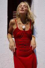 Load image into Gallery viewer, Myla Braided Cut Out Maxi Dress - Red
