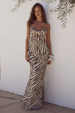 Load image into Gallery viewer, Belina Maxi Skirt - Zebra Chocolate
