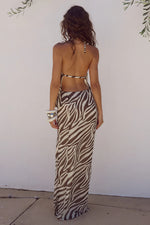 Load image into Gallery viewer, Belina Maxi Skirt - Zebra Chocolate
