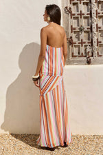 Load image into Gallery viewer, Tullah Low Waisted Maxi Skirt  - Tullah Orange/Pink
