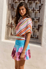Load image into Gallery viewer, Tullah One Shoulder Gathered Top - Tullah Orange/Pink
