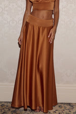 Load image into Gallery viewer, Amadine Panelled Train Maxi Skirt - Ginger
