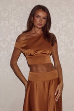 Load image into Gallery viewer, Amadine Off Shoulder Crop Top - Ginger
