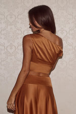 Load image into Gallery viewer, Amadine Off Shoulder Crop Top - Ginger
