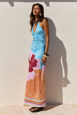 Load image into Gallery viewer, Montario Gathered Halter Maxi Dress - Montario Pink
