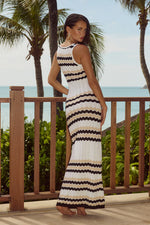 Load image into Gallery viewer, Carolina Maxi Dress - White/Sand
