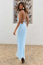 Load image into Gallery viewer, Benilda Halter Maxi Dress - Blue
