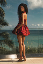 Load image into Gallery viewer, Viper Mini Dress - Rose Print
