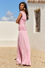Load image into Gallery viewer, Iva Off Shoulder Maxi Dress - Baby Pink
