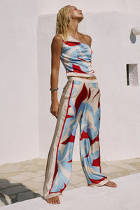 Amoree Wide Leg Palazzo Pant - Amoree Red