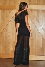 Load image into Gallery viewer, Lucen One Shoulder Maxi Dress - Black
