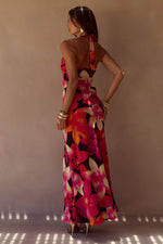 Load image into Gallery viewer, Mabella Halter Maxi Dress - Skye Black
