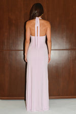 Load image into Gallery viewer, Marleni V-Neck Halter Maxi Dress - Pink
