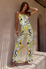 Load image into Gallery viewer, Milani Relaxed Satin Pant - Pelicano Multi
