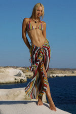 Load image into Gallery viewer, Xyla Front Tie Maxi Skirt - Xyla Stripe
