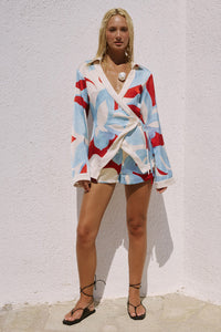 Amoree Elasticated Short - Amoree Red