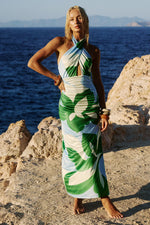 Load image into Gallery viewer, Aubrie Cross Front Midi Dress - Amoree Blue
