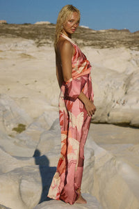 Kaeli Elasticated Palazzo Pant - Kaeli Berry