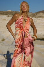 Load image into Gallery viewer, Kaeli Tie Front Halter Top - Kaeli Berry
