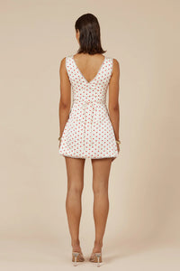 Teresa Mini Dress - White Dot