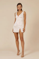 Load image into Gallery viewer, Teresa Mini Dress - White Dot
