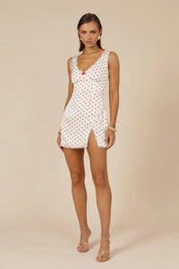 Teresa Mini Dress - White Dot