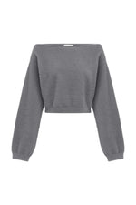 Load image into Gallery viewer, Elise Off Shoulder Knit Jumper - Grey
