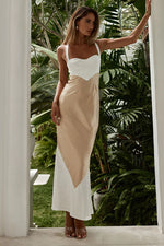 Load image into Gallery viewer, Evita Maxi Dress - White/Sand
