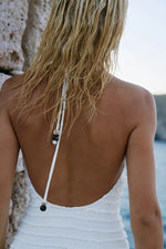 Load image into Gallery viewer, Adalee Ruffle Texture Mini Dress - White
