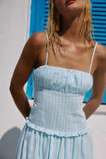 Load image into Gallery viewer, Keily Square Neck Maxi Dress - Blue
