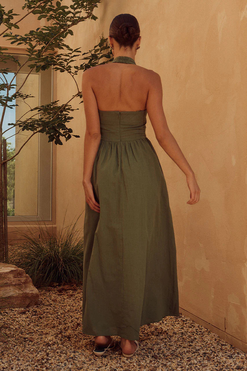 Locklea Midi Dress - Khaki