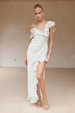 Load image into Gallery viewer, Karlita Maxi Dress - White Polka
