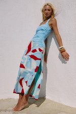 Load image into Gallery viewer, Evie Halter Ruched Midi Dress - Amoree Red
