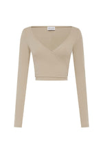 Load image into Gallery viewer, Dee Wrap Ballet Top - Taupe
