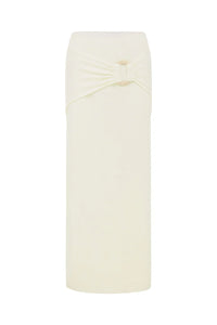 Kamryn Side Tie Maxi Skirt - White