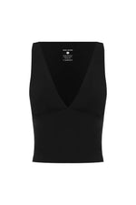 Load image into Gallery viewer, Amora Plunge V-Neck Top - Black
