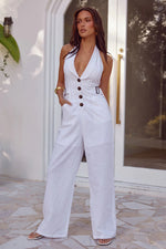 Load image into Gallery viewer, Taro Jumpsuit - White
