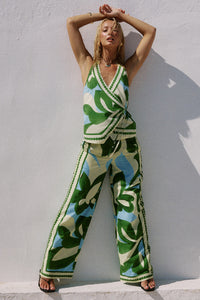 Amoree Wide Leg Palazzo Pant - Amoree Blue