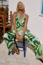 Load image into Gallery viewer, Amoree Wide Leg Palazzo Pant - Amoree Blue

