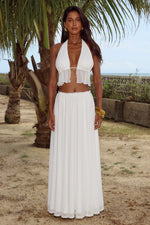 Load image into Gallery viewer, Elio Pleated Maxi Skirt - White
