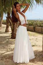 Load image into Gallery viewer, Elio Pleated Maxi Skirt - White
