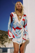 Load image into Gallery viewer, Amoree Long Sleeve Mini Dress -  Amoree Red
