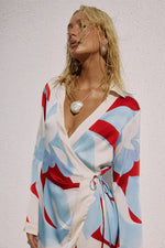 Load image into Gallery viewer, Amoree Long Sleeve Mini Dress -  Amoree Red
