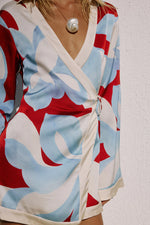 Load image into Gallery viewer, Amoree Long Sleeve Mini Dress -  Amoree Red
