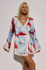 Load image into Gallery viewer, Amoree Long Sleeve Mini Dress -  Amoree Red
